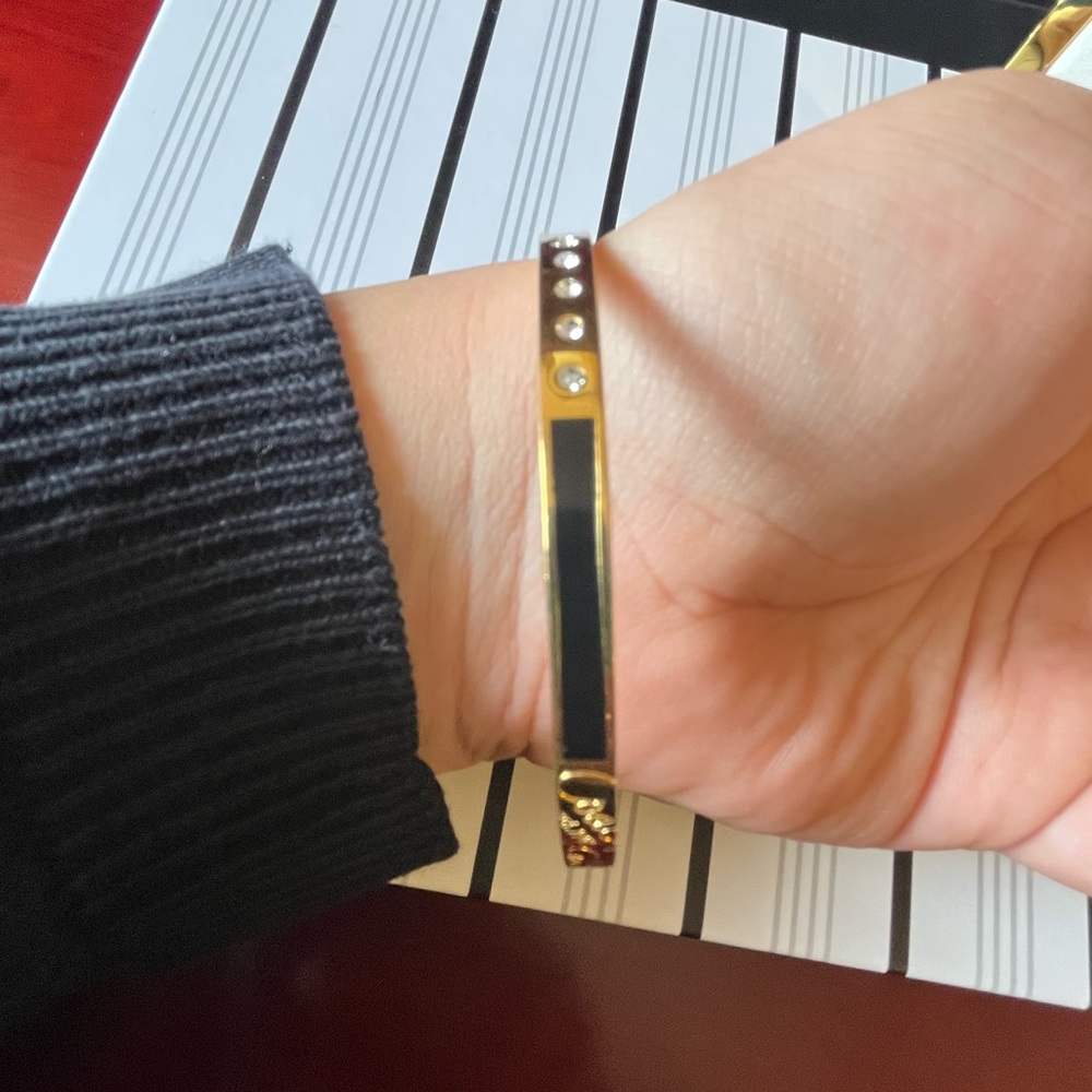 Coach- Gold w/ black & white bangle - Picture 3 of 6